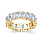 18K Yellow Gold Emerald Cut Diamond Band – 6.60 CTTW - Jackson Hole Jewelry Company