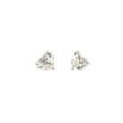 Heart Shape Diamond Stud Earrings with 18K White Gold - Jackson Hole Jewelry Company