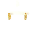 Cushion Cut Diamond Hoop Earrings in 18K Yellow Gold - Jackson Hole Jewelry Company