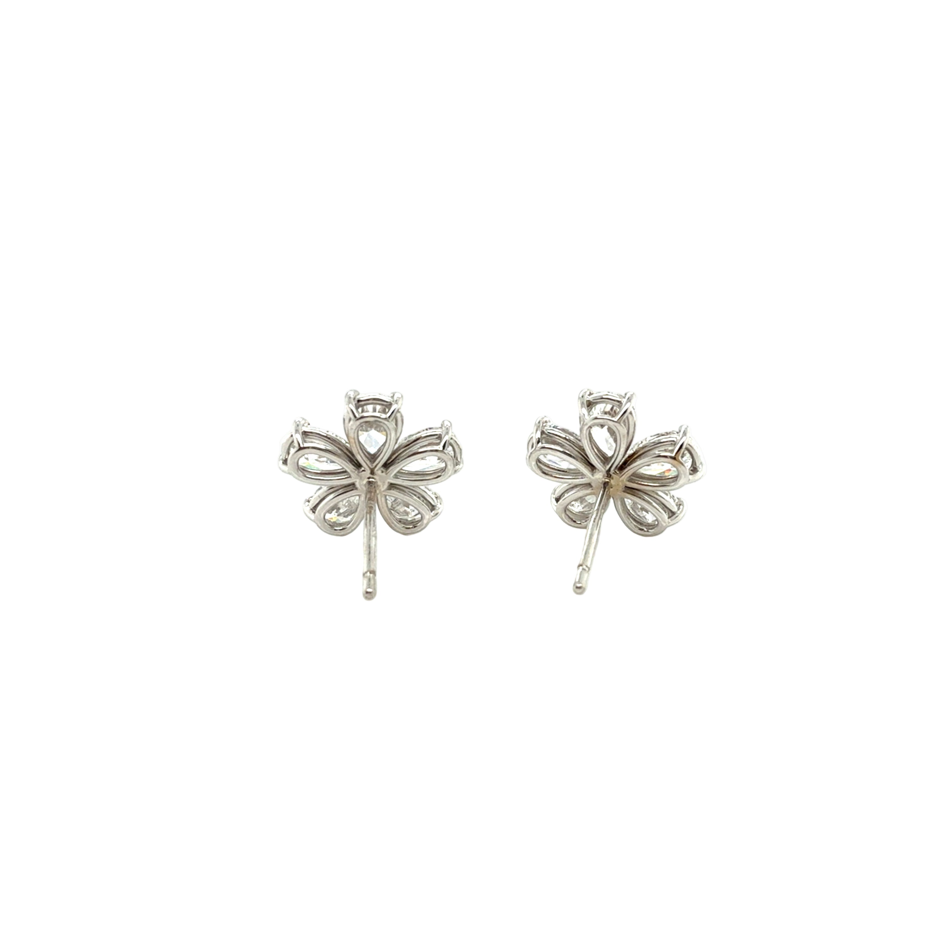 Flower Earrings with 18K White Gold - Jackson Hole Jewelry Company