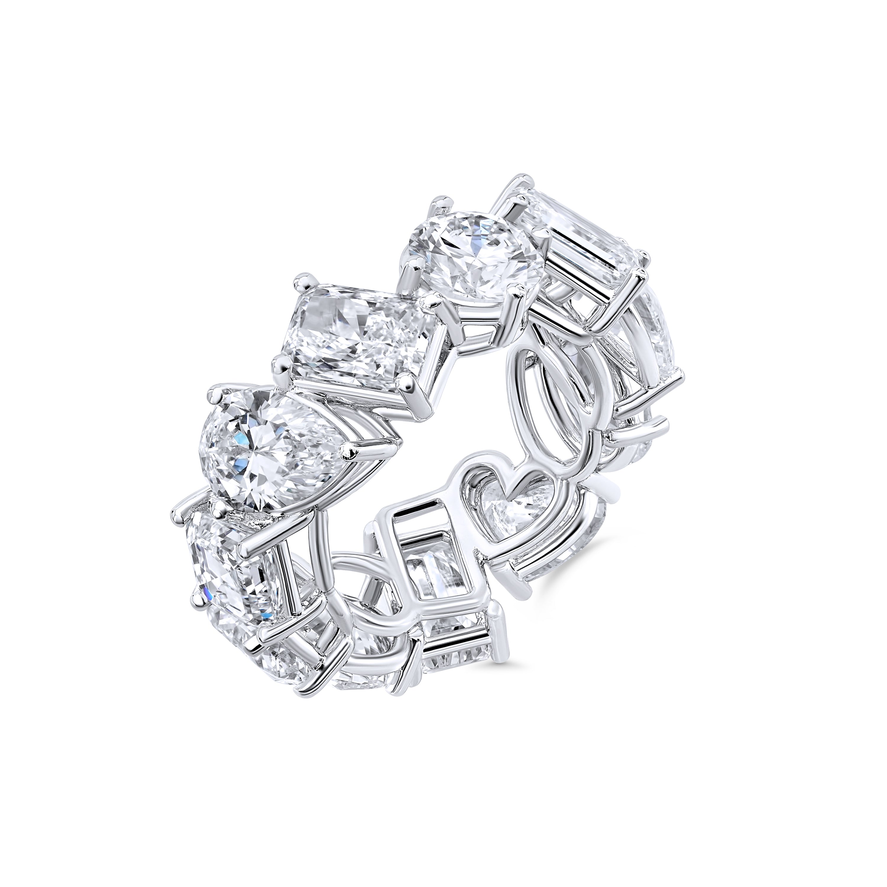 Mixed-Shape Diamond Eternity Band in Platinum - Jackson Hole Jewelry Company