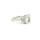Radiant Cut Diamond Three-Stone Engagement Ring in Platinum - Jackson Hole Jewelry Company