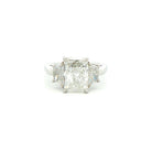 Radiant Cut Diamond Three-Stone Engagement Ring in Platinum - Jackson Hole Jewelry Company