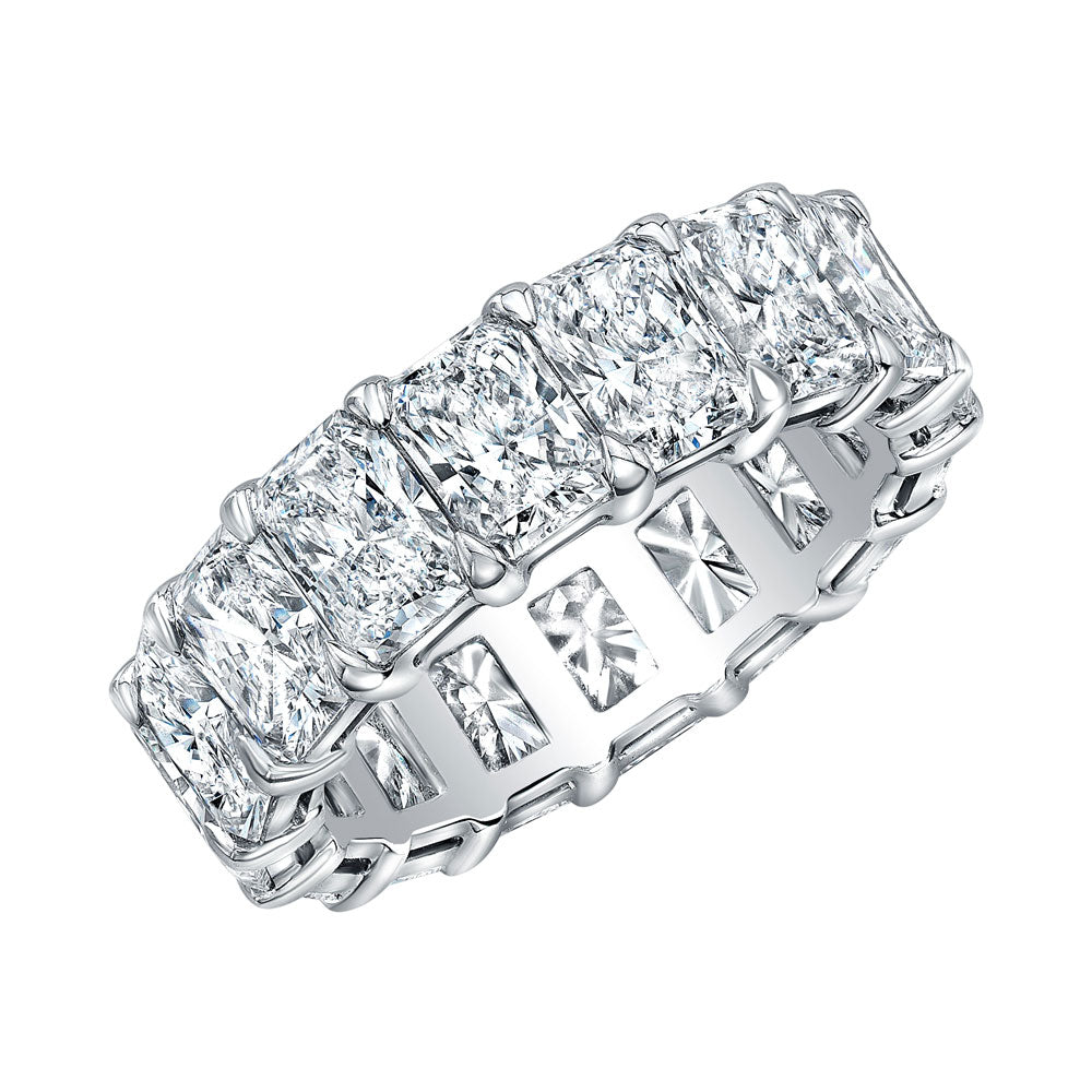 Radiant-Cut Diamond Eternity Band in Platinum - Jackson Hole Jewelry Company