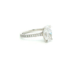 Platinum Oval Diamond Pavé Engagement Ring in 18K White Gold - Jackson Hole Jewelry Company