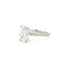 Platinum Oval Diamond Pavé Engagement Ring in 18K White Gold - Jackson Hole Jewelry Company