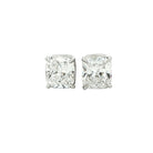 Cushion Cut Diamond Earrings in 18K White Gold - Jackson Hole Jewelry Company