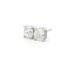 Cushion Cut Diamond Earrings in 18K White Gold - Jackson Hole Jewelry Company
