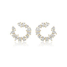 18K Yellow Gold Multi-Shape Diamond Side Hoop Earrings – 3.38 Carats - Jackson Hole Jewelry Company