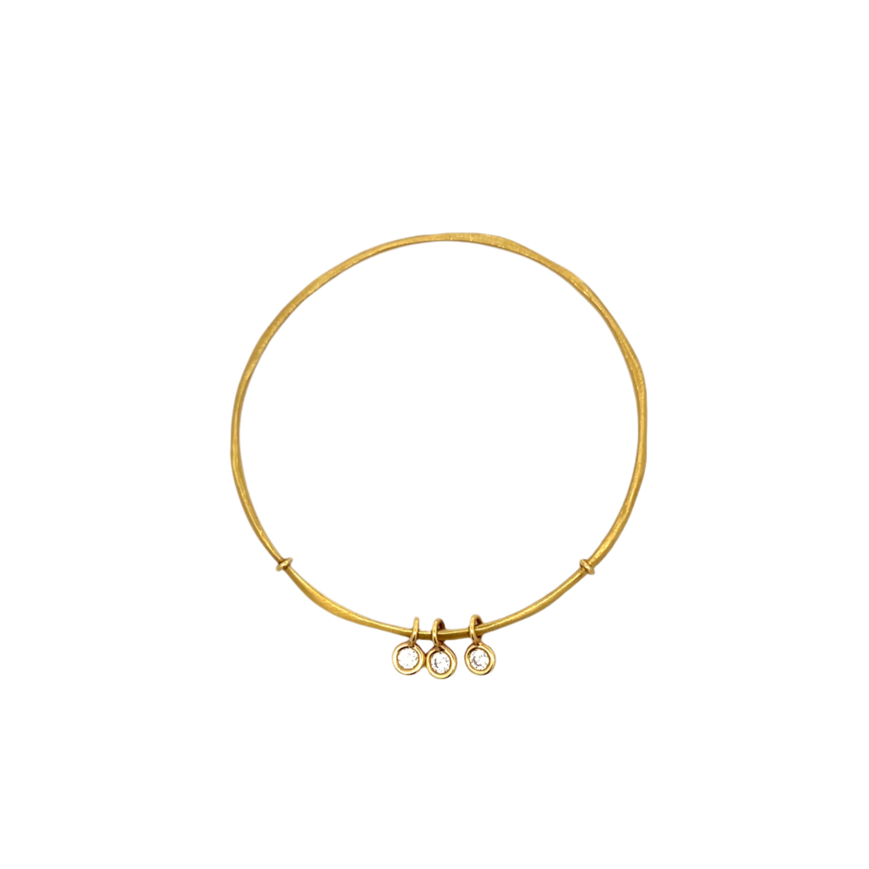 Bezel Diamonds Bracelet Set in 18K Yellow Gold - Jackson Hole Jewelry Company
