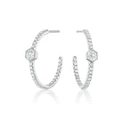 Broadway Collection 18K Gold Hoops with White Diamonds - 0.30 CT each - Jackson Hole Jewelry Company