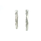 Diamond Hoop Earrings in 18K White Gold - Jackson Hole Jewelry Company