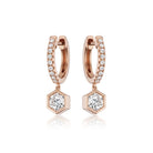 Broadway Collection 18K Gold Drop Huggies with White Diamonds - 0.30 CT each - Jackson Hole Jewelry Company