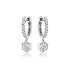 Broadway Collection 18K Gold Drop Huggies with White Diamonds - 0.30 CT each - Jackson Hole Jewelry Company