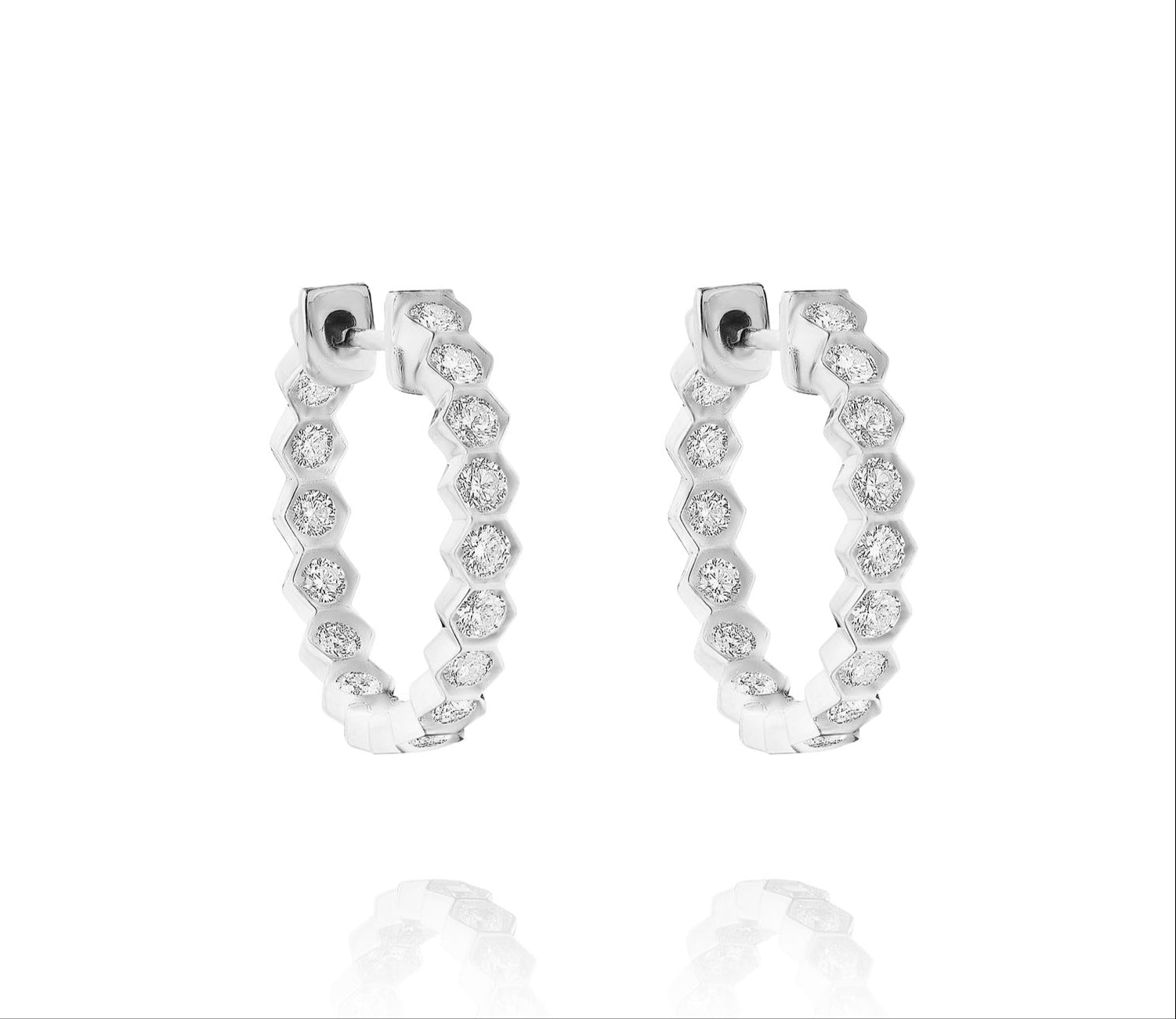18K Gold Diamond Huggie Earrings – 0.70 Carats Total Weight - Jackson Hole Jewelry Company