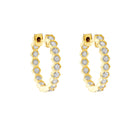 18K Yellow Gold Diamond Hoop Earrings – 0.63 Carats - Jackson Hole Jewelry Company