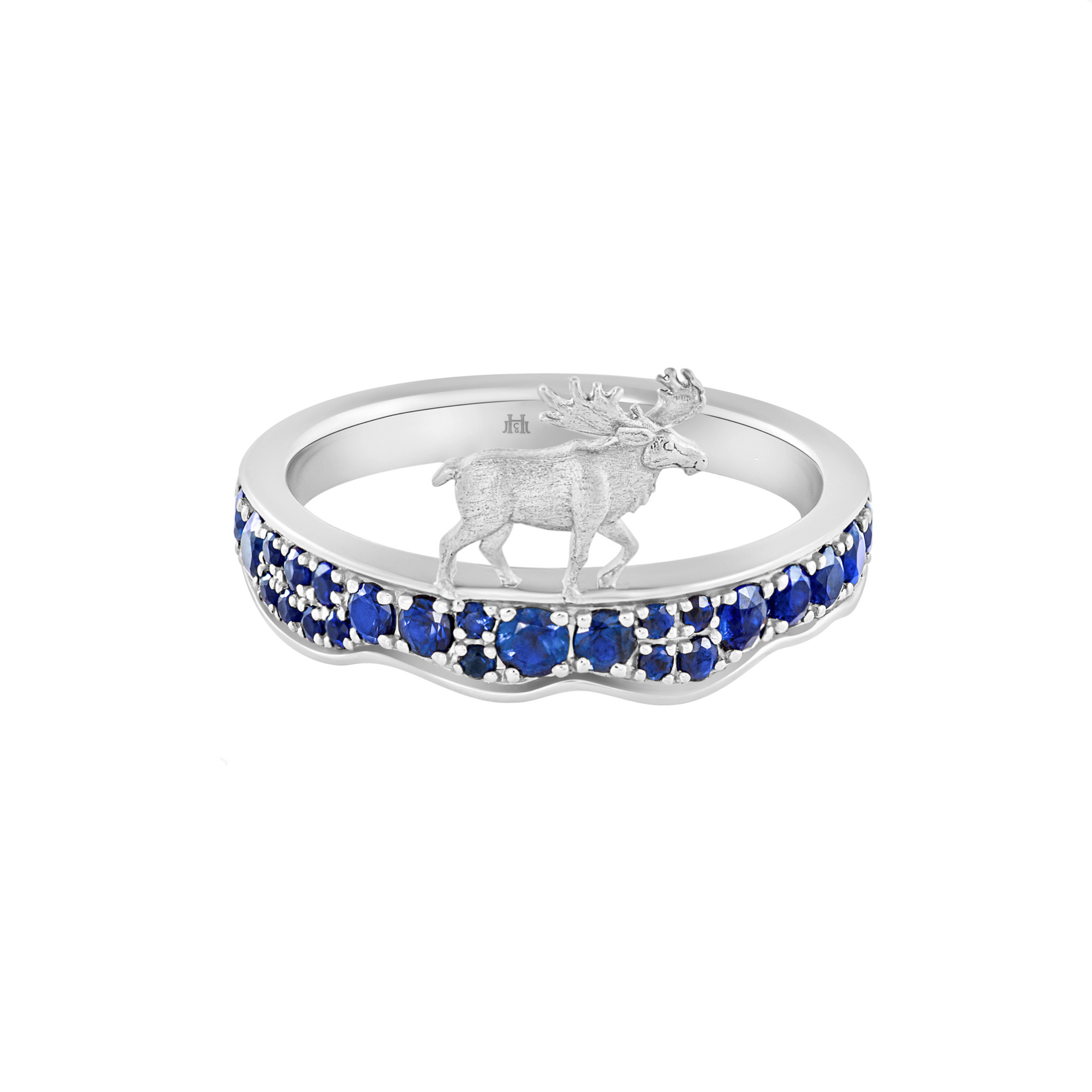 LUXE Edition: Teton Moose in the Snake River Ring in 18K Gold with