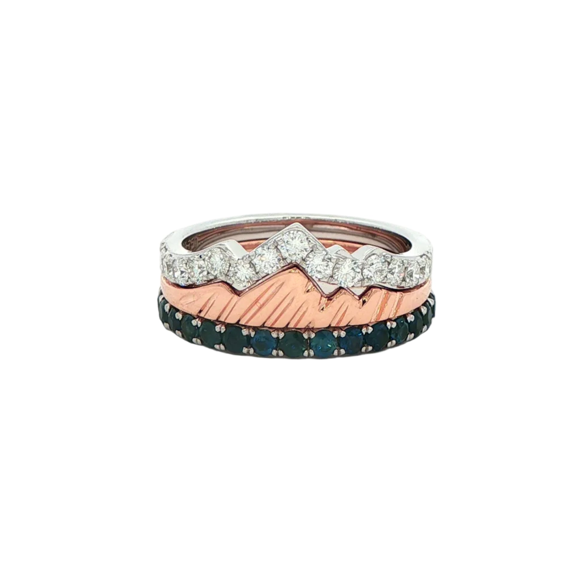 LUXE Edition: Teton PS Stacking Rings Trio in 18K gold - Jackson Hole Jewelry Company