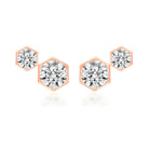 Hex Collection Diamond Stud Earrings in 18K Gold - 1.00 CTTW - Jackson Hole Jewelry Company