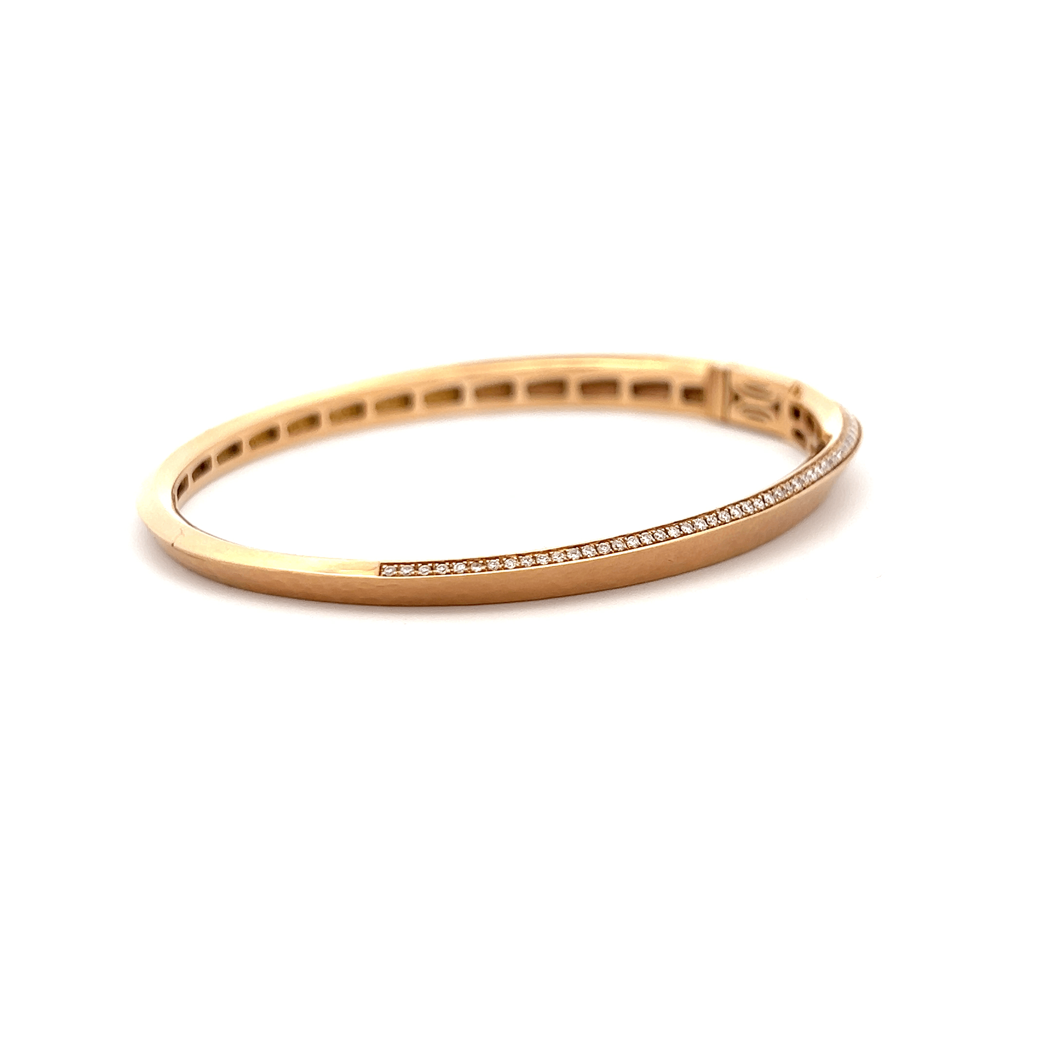 VENDORAFA 18K ROSE GOLD LARGE BRACELET WITH DIAMONDS 45DIAMONDS=0.38CTTW - Jackson Hole Jewelry Company