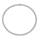 Oval Diamond Tennis Necklace in 18K White Gold - Jackson Hole Jewelry Company