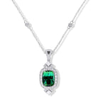 Picchiotti - Green Tourmaline and Diamond Necklace in 18K White Gold - Jackson Hole Jewelry Company