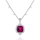 Picchiotti - Pink Tourmaline and Diamond Necklace in 18K White Gold - Jackson Hole Jewelry Company
