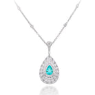 Picchiotti - Paraiba Tourmaline and Diamond Necklace in 18K White Gold - Jackson Hole Jewelry Company