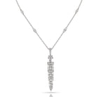 Picchiotti - Emerald-Cut and Round Diamond Necklace in 18K White Gold - Jackson Hole Jewelry Company