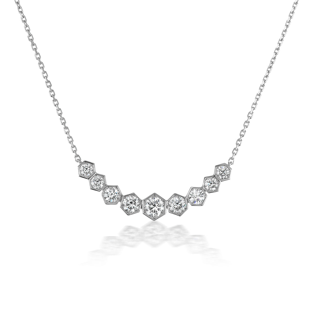 18K Gold Necklace with White Diamonds – 0.20 CTTW - Jackson Hole Jewelry Company