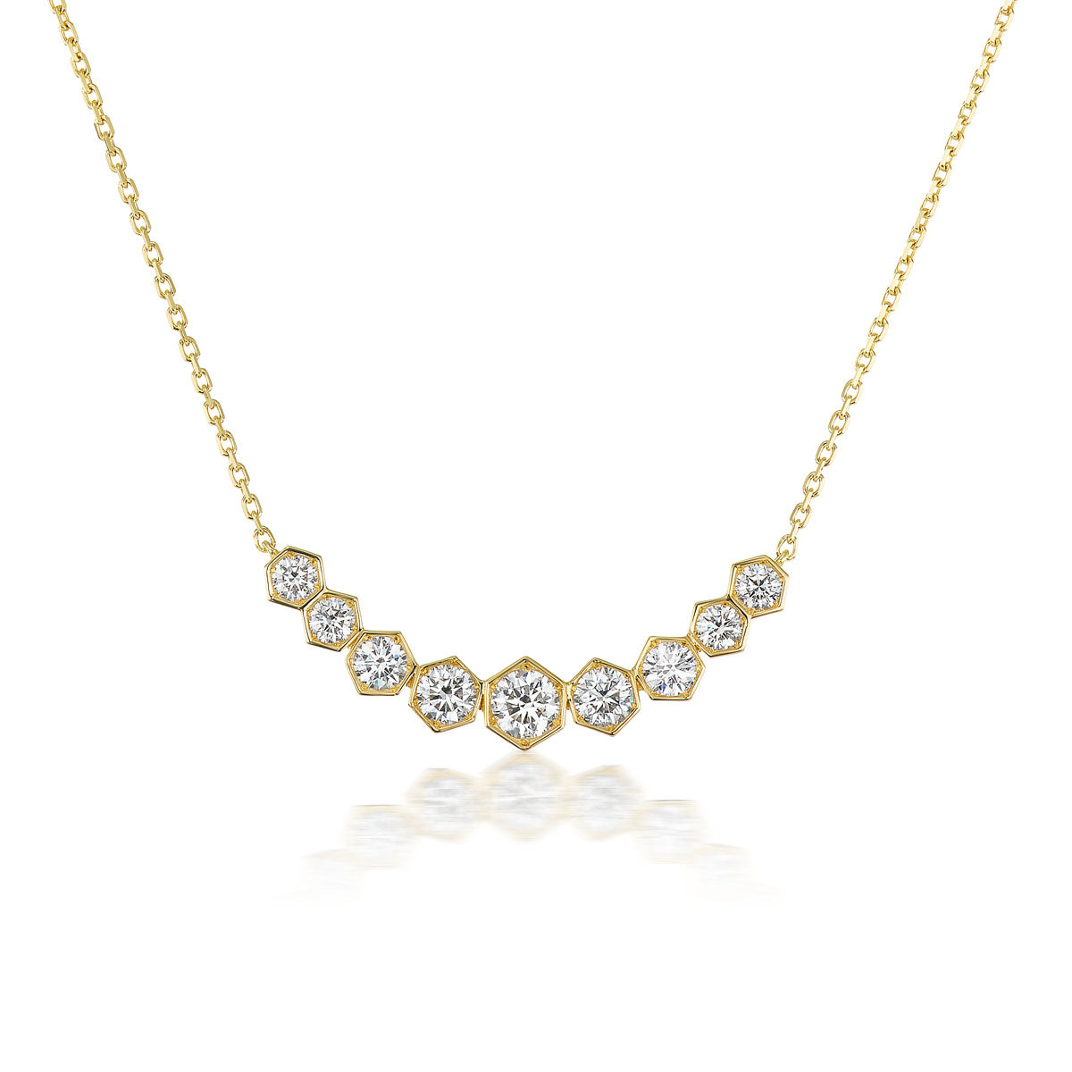 18K Gold Necklace with White Diamonds – 0.20 CTTW - Jackson Hole Jewelry Company