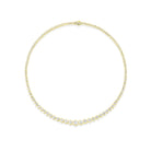 Broadway Collection 18K Gold Line Necklace with White Diamonds - Jackson Hole Jewelry Company