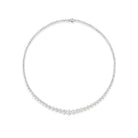 Broadway Collection 18K Gold Line Necklace with White Diamonds - Jackson Hole Jewelry Company