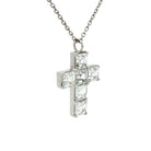 Diamond Cross Pendant Necklace in 18K White Gold (6.02ctw, GIA Certified) - Jackson Hole Jewelry Company