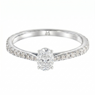 Le PeTeton Oval Cut Diamond Engagement Ring with Pavé Set in 18K Gold - Jackson Hole Jewelry Company