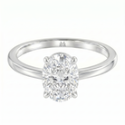 Le Grande Teton Oval Cut Diamond Solitaire Engagement Ring with Pavé Set in 18K Gold - Jackson Hole Jewelry Company