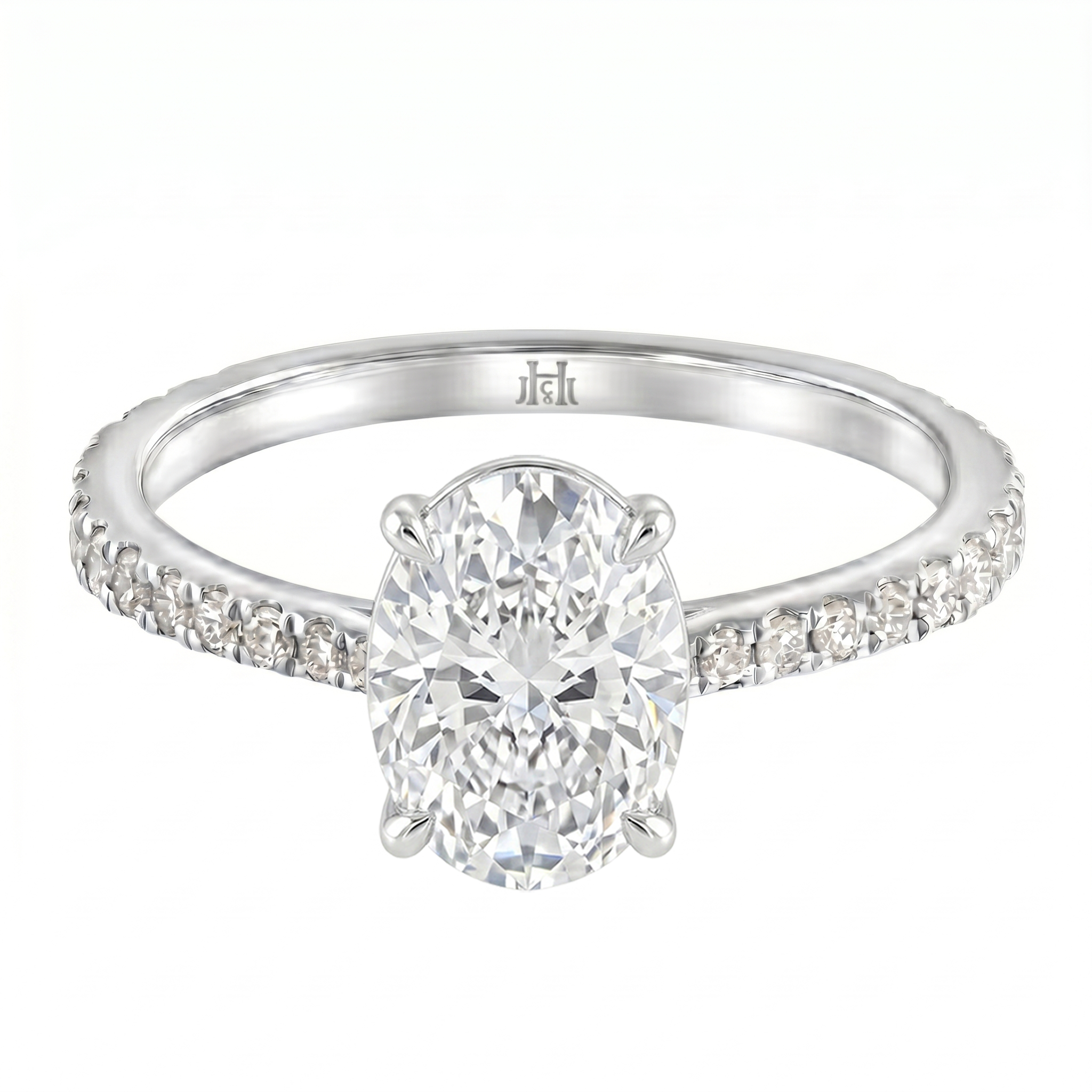 Le Grande Teton Oval Cut Diamond Solitaire Engagement Ring in 18K Gold - Jackson Hole Jewelry Company