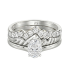 Le Grande Teton Oval Cut Diamond Solitaire Engagement Trio Stack Rings in 18K Gold - Jackson Hole Jewelry Company