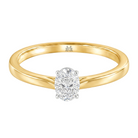 Le PeTeton Oval Cut Diamond Solitaire Engagement Ring in 18K Gold - Jackson Hole Jewelry Company