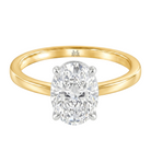 Le Grande Teton Oval Cut Diamond Solitaire Engagement Ring in 18K Gold - Jackson Hole Jewelry Company