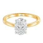Le Grande Teton Oval Cut Diamond Solitaire Engagement Ring in 18K Gold - Jackson Hole Jewelry Company