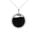 18K White Gold Diamond Pendant with chain 18" - Jackson Hole Jewelry Company