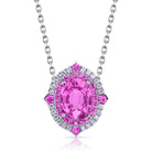 Omi Privé - Pink Sapphire & Diamond Pendant in Platinum - Jackson Hole Jewelry Company