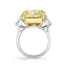 Fancy Intense Yellow Radiant Cut Diamond Ring in Platinum & 18K Yellow Gold - Jackson Hole Jewelry Company