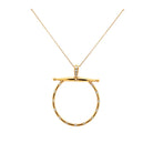 18K YELLOW GOLD STIRRUP NECKLACE - Jackson Hole Jewelry Company