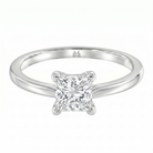 Le Grande Teton Princess Cut Diamond Solitaire Engagement Ring in 18K Gold - Jackson Hole Jewelry Company