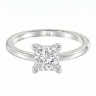 Le Grande Teton Princess Cut Diamond Solitaire Engagement Ring in 18K Gold - Jackson Hole Jewelry Company