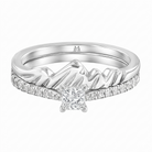 Le PeTeton Round French Cut Diamond Solitaire Engagement Dúo Stack Rings with Pavé Set in 18K Gold (Copy) - Jackson Hole Jewelry Company