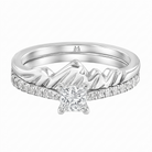 Le PeTeton Round French Cut Diamond Solitaire Engagement Dúo Stack Rings with Pavé Set in 18K Gold (Copy) - Jackson Hole Jewelry Company