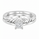 Le PeTeton Princess Cut Diamond Solitaire Engagement Dúo Stack Rings in 18K Gold - Jackson Hole Jewelry Company